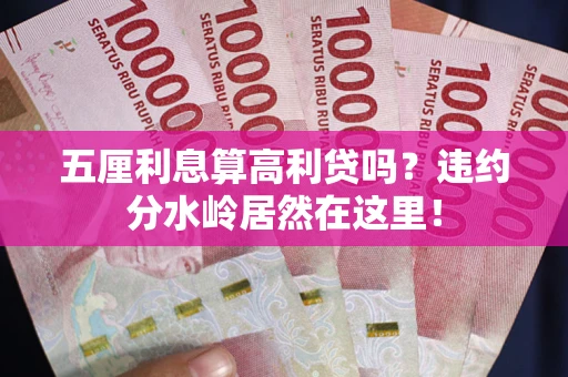 北京五厘利息算高利贷吗？违约分水岭居然在这里！