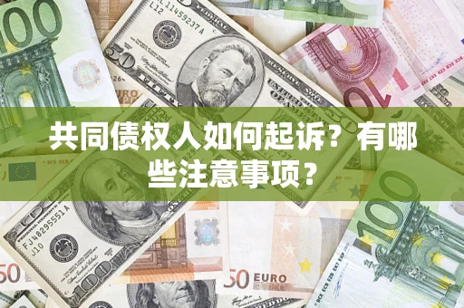 北京共同债权人如何起诉？有哪些注意事项？